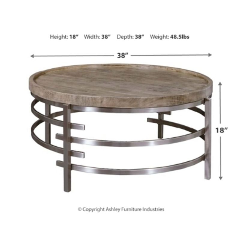 Gray Zinelli Round Cocktail Table