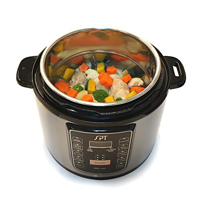 EPC-13CA: 6.5-Quart Stainless Steel Electric Pressure Cooker with Quick Release Button