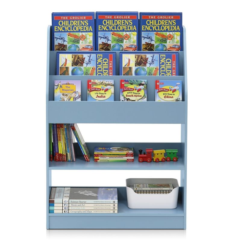 Furinno KidKanac Magazine/Bookshelf with Toy Storage - Blue