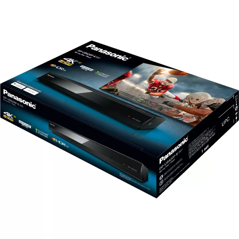 Panasonic - Streaming 4K Ultra HD Hi-Res Audio DVD/CD/3D Wi-Fi Built-In Blu-Ray Player, DP-UB420-K - Black