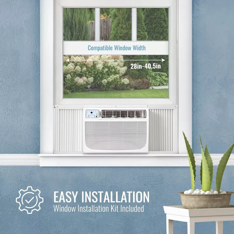 KEYSTONE - 18,000/17,700 BTU 230V Window/Wall Air Conditioner with Follow Me LCD Remote Control