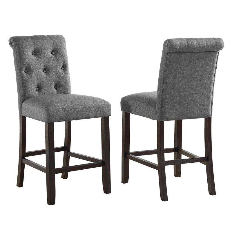 Copper Grove Solitude Tufted Armless Dining Chairs (Set of 2) - Tan