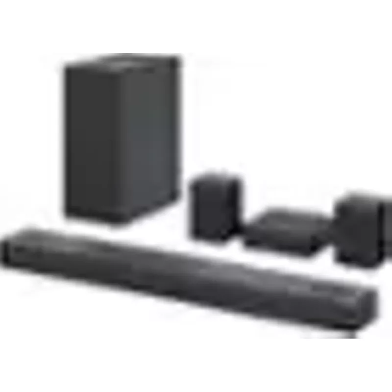 LG - 5.1.2 Channel Soundbar with Wireless Subwoofer, Dolby Atmos and DTS:X - Black