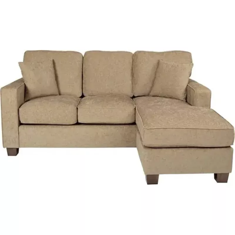 OSP Home Furnishings - Russell L-Shape Sectional Sofa - Brown