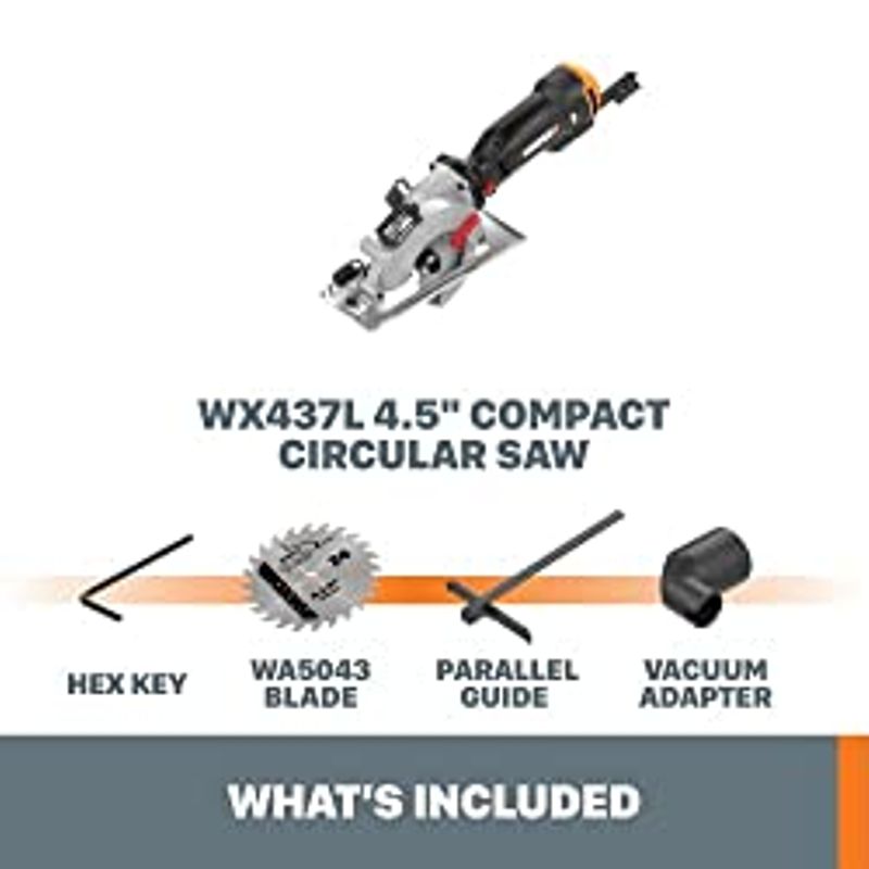 Worx WORXSAW Corded 4.5” Compact Circular Saw - WX437L