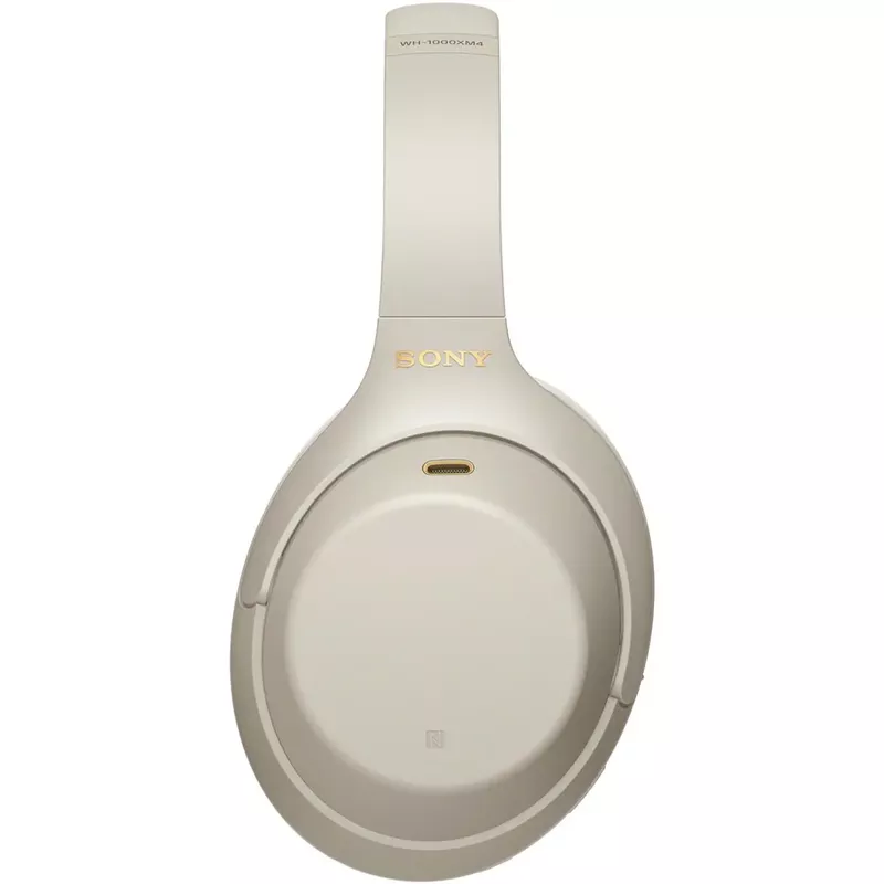 Sony - WH1000XM4 Wireless Noise-Cancelling Over-the-Ear Headphones - Silver