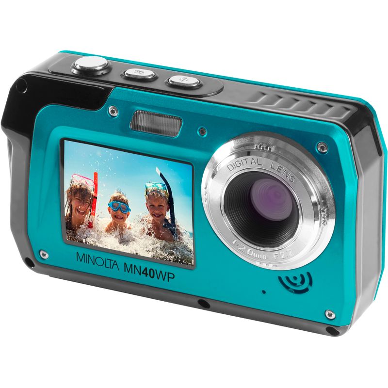 Angle Zoom. Konica Minolta - MN40WP 48.0 Megapixel Waterproof Digital Camera - Blue