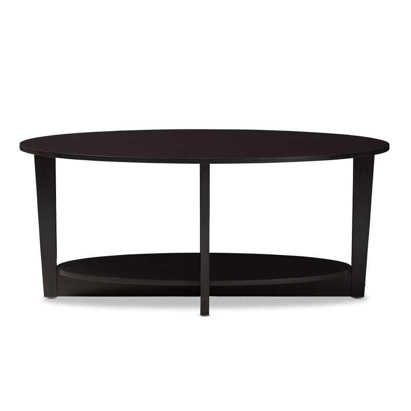 Contemporary Dark Brown Coffee Table by Baxton Studio