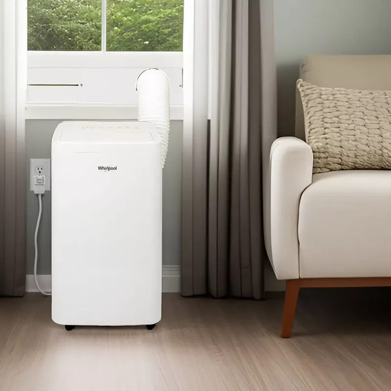 Whirlpool - 14,000 BTU ASHRAE (10,000 BTU SACC) Portable Air Conditioner with 10,000 BTU Supplemental Heat