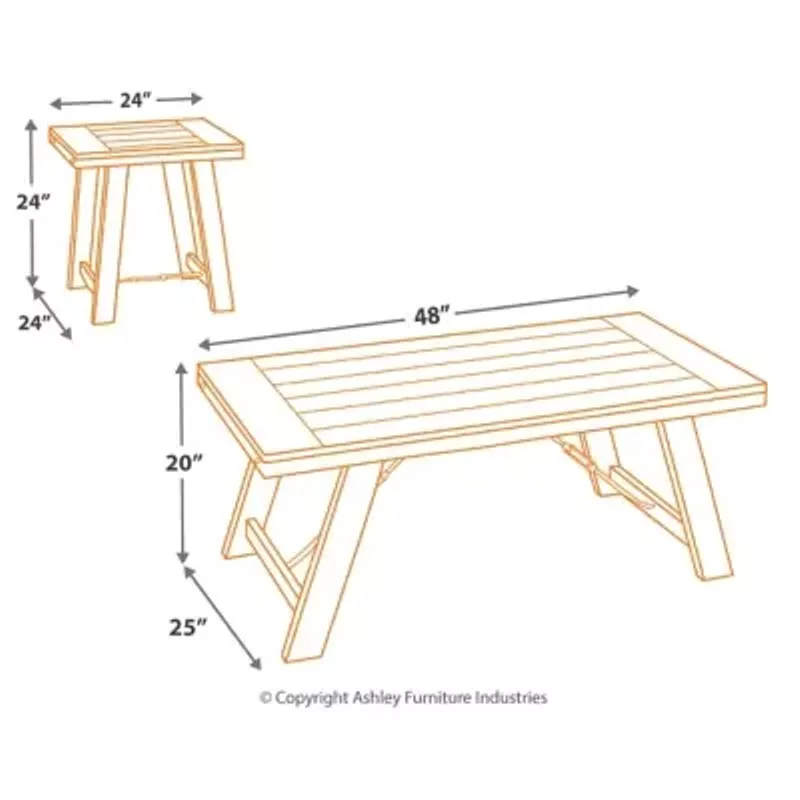Black/Pewter Noorbrook Occasional Table Set (3/CN)