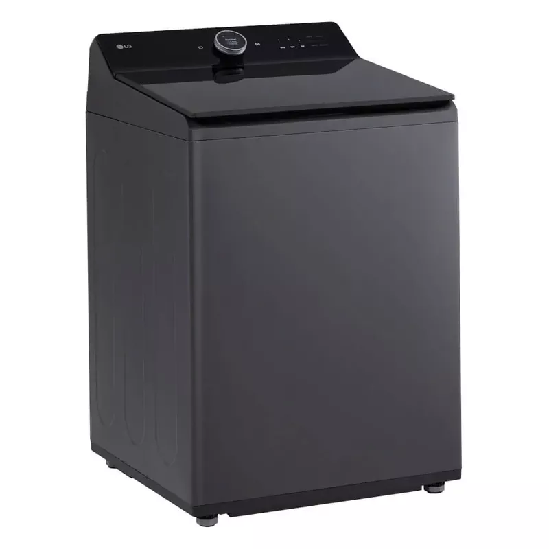 LG - 5.5 Cu. Ft. High Efficiency Smart Top Load Washer with EasyUnload - Matte Black