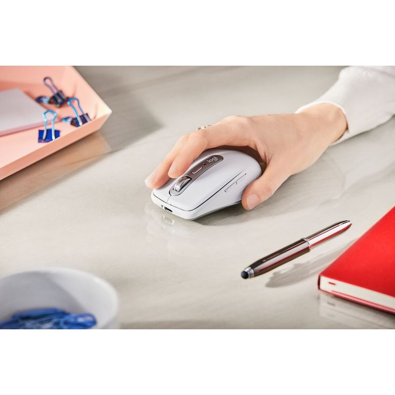 Alt View Zoom 19. Logitech - MX Anywhere 3 Wireless Bluetooth Fast Scrolling Mouse with Customizable Buttons - Pale Gray