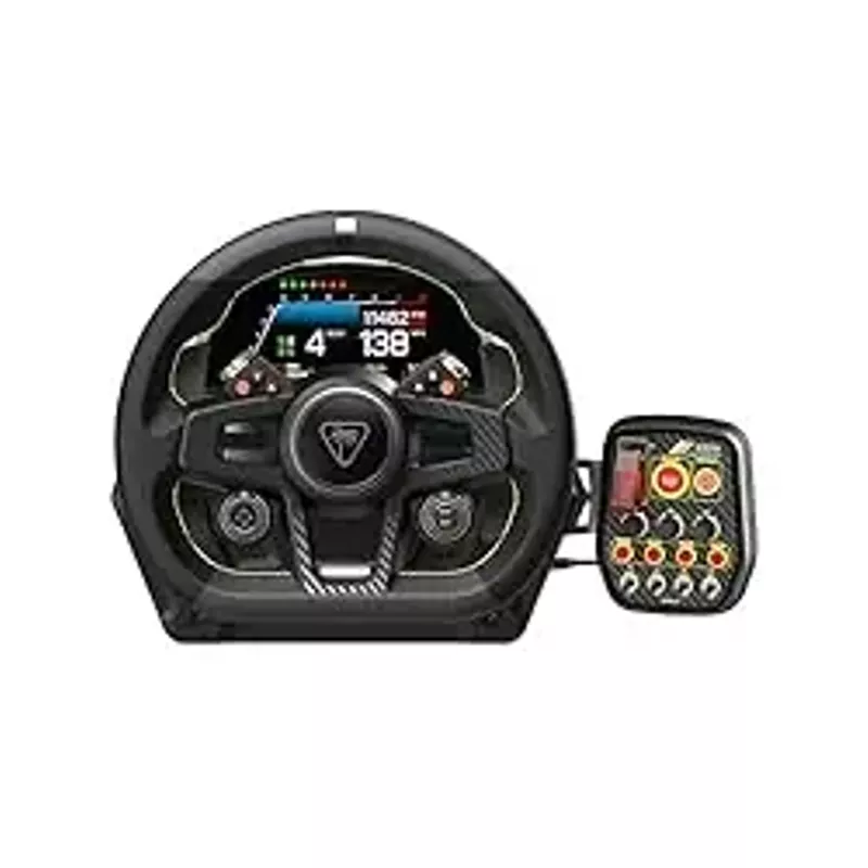 Turtle Beach VelocityOne Race Wheel & Pedal System Licensed for Xbox Series X, S, Xbox One, Windows PCs - 7.2Nm Direct Drive Force Feedback, 3 Pedals & Magnetic Paddle Shifters, Hall Effect Sensors