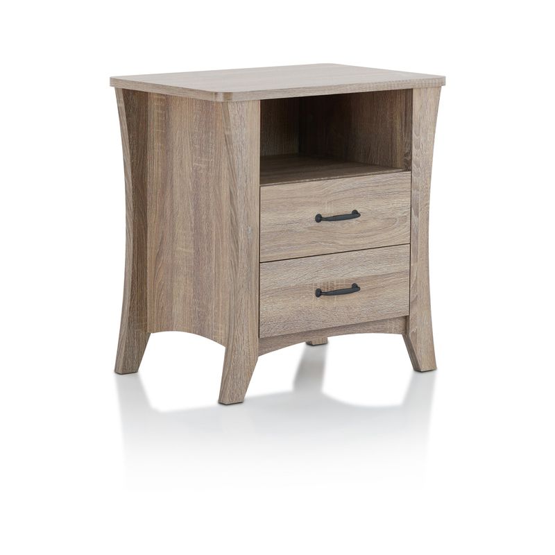 ACME Colt Nightstand with 2 Drawers in Rustic Natural - Rustic Natural - 2-drawer