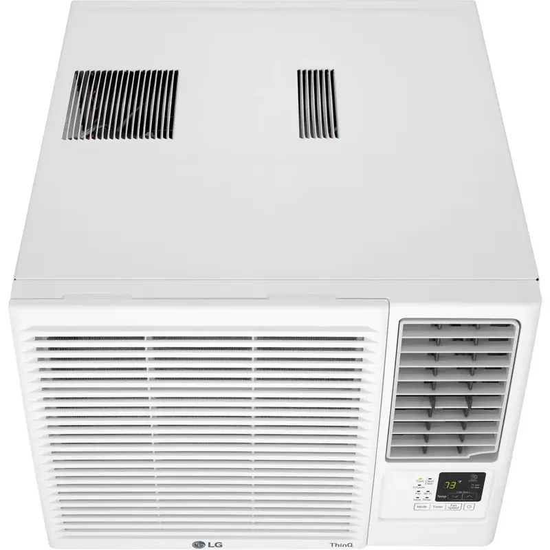 LG - 7,500 BTU 115V Window-Mounted Air Conditioner with 3,850 BTU Supplemental Heat Function