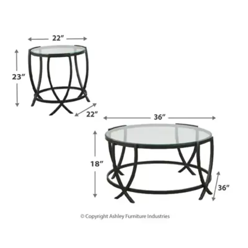 Black Tarrin Occasional Table Set (3/CN)