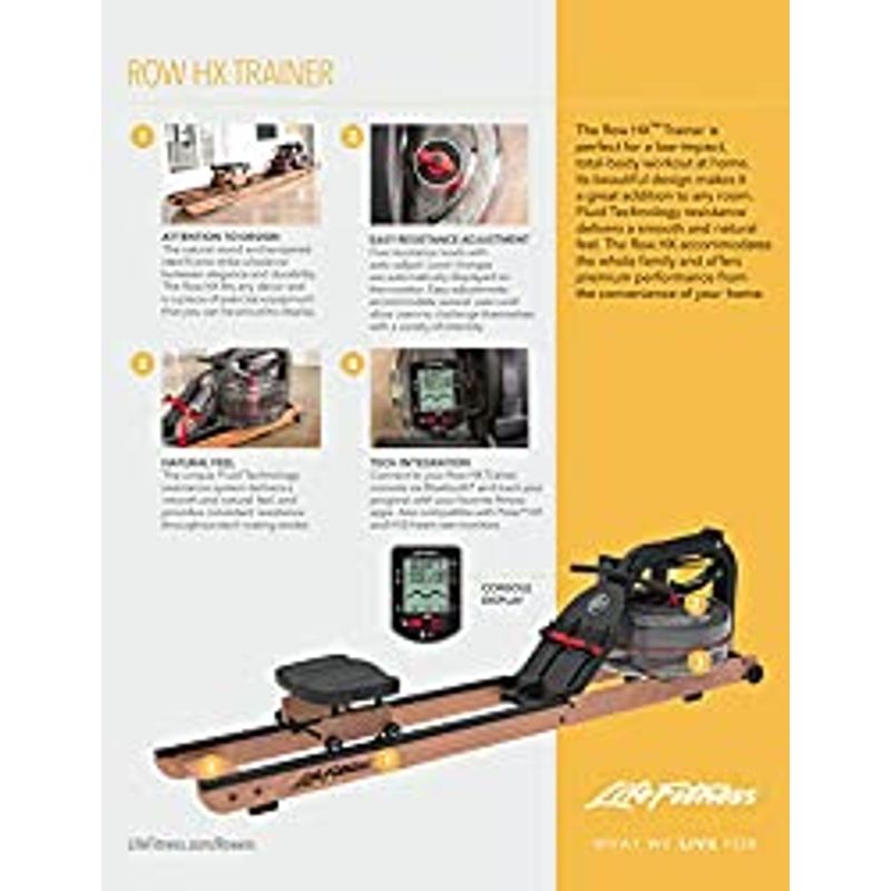 Life Fitness Row HX Trainer for Indoor Rowing Workout
