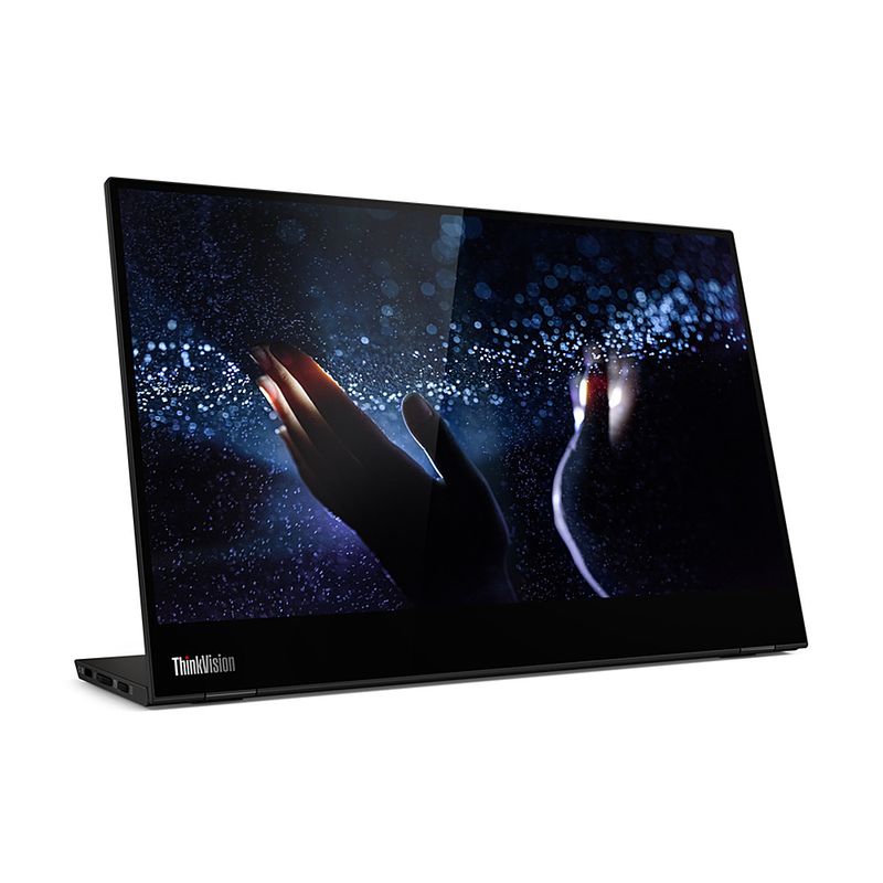 Left Zoom. Lenovo - ThinkVision M14t 14" LED Mobile Monitor with Touch Screen - 16:9 - 14" Class - 1920 x 1080 - Full HD - Black