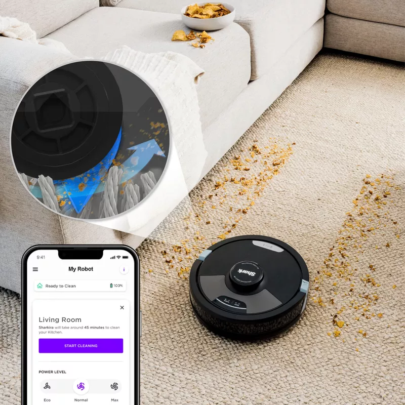 Shark - AI Ultra 2-in-1 Robot Vacuum & Mop with Sonic Mopping, Matrix Clean, Home Mapping, WiFi Connected - Black