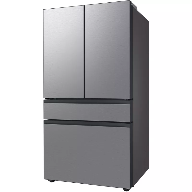 Samsung - BESPOKE 29 cu. ft. 4-Door French Door Smart Refrigerator with Beverage Center - Stainless Steel