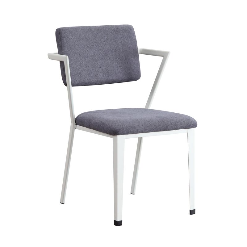 ACME Cargo Chair in Gray Fabric & White