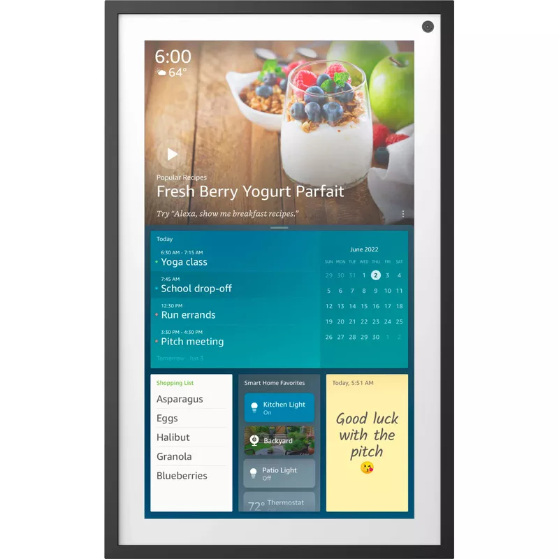 Amazon - Echo Show 15 15.6 inch Smart Display with Alexa and Fire TV - Black