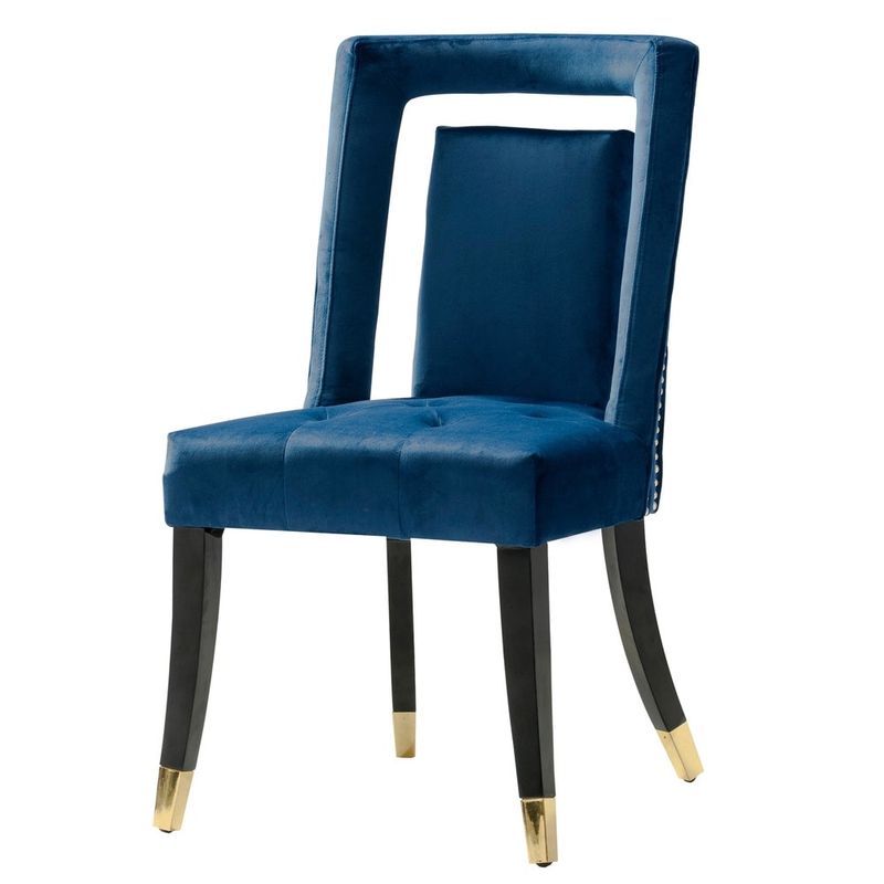 Gracewood Hollow Dhruv Velvet Dining Chairs (Set of 2) - N/A - Silver