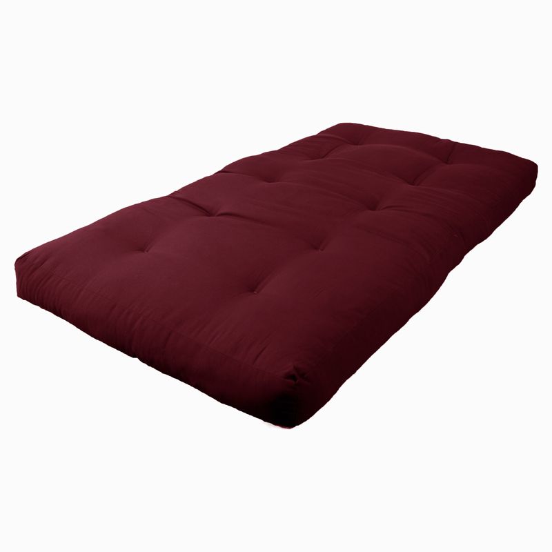 6-inch Thick Twill Futon Mattress (Twin, Full, or Queen) - Full - Bery Berry