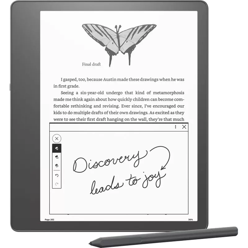 Amazon - Kindle Scribe Digital Notebook- Premium Pen - 2022 - Gray