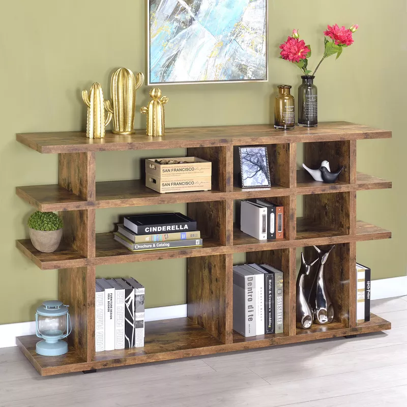 Santos 3-tier Bookcase Antique Nutmeg