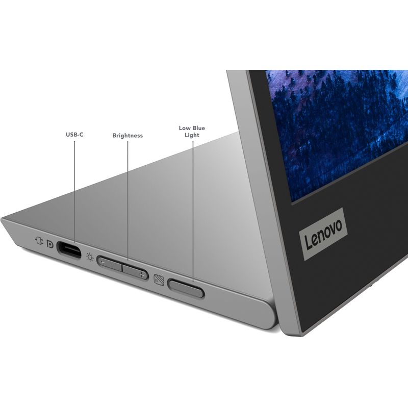 Alt View Zoom 16. Lenovo - L15 15.6" IPS LED FHD USB-C Portable Monitor - Silver