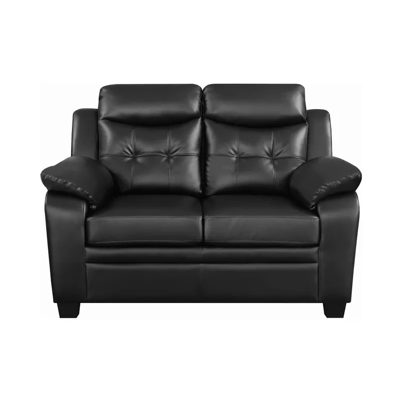 Finley Tufted Upholstered Loveseat Black