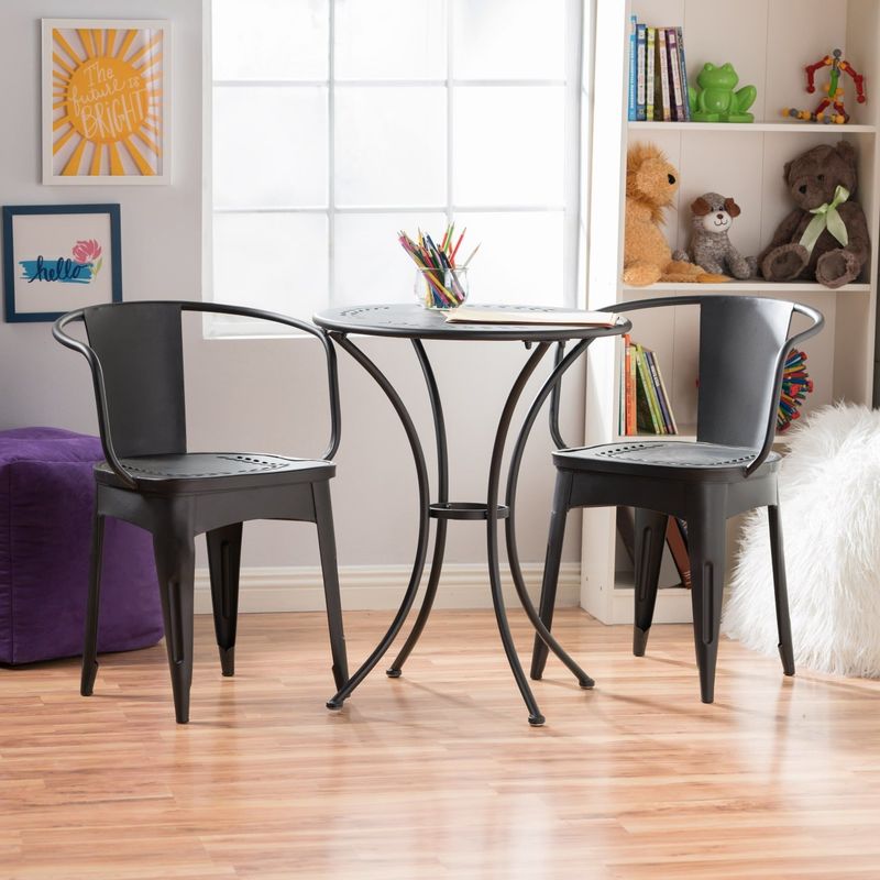 Aurelia Children's 3-piece Bistro Set by Christopher Knight Home - N/A - Black