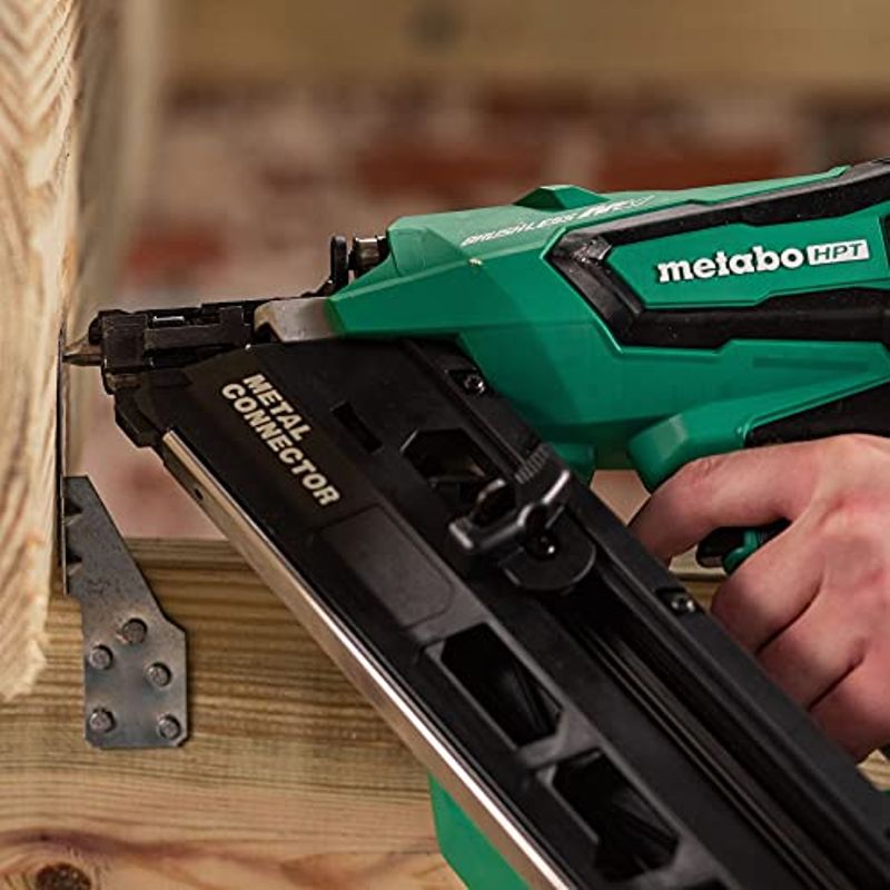 Metabo HPT 36V MultiVolt Cordless Metal Connector Nailer | Includes Battery and Charger | NR3665DA