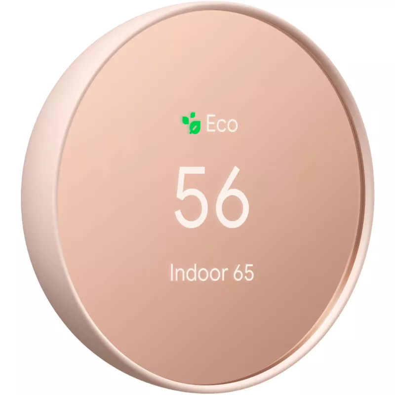 Google - Nest Smart Programmable Wifi Thermostat - Sand