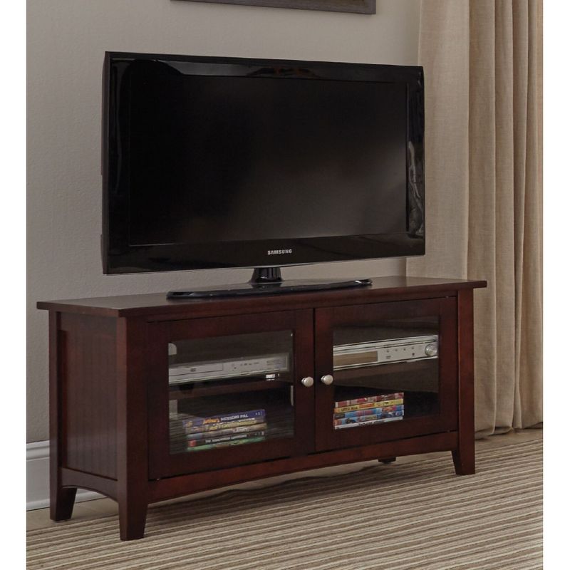 Copper Grove Daintree 36-inch Wood TV Stand with Glass Doors - Espresso