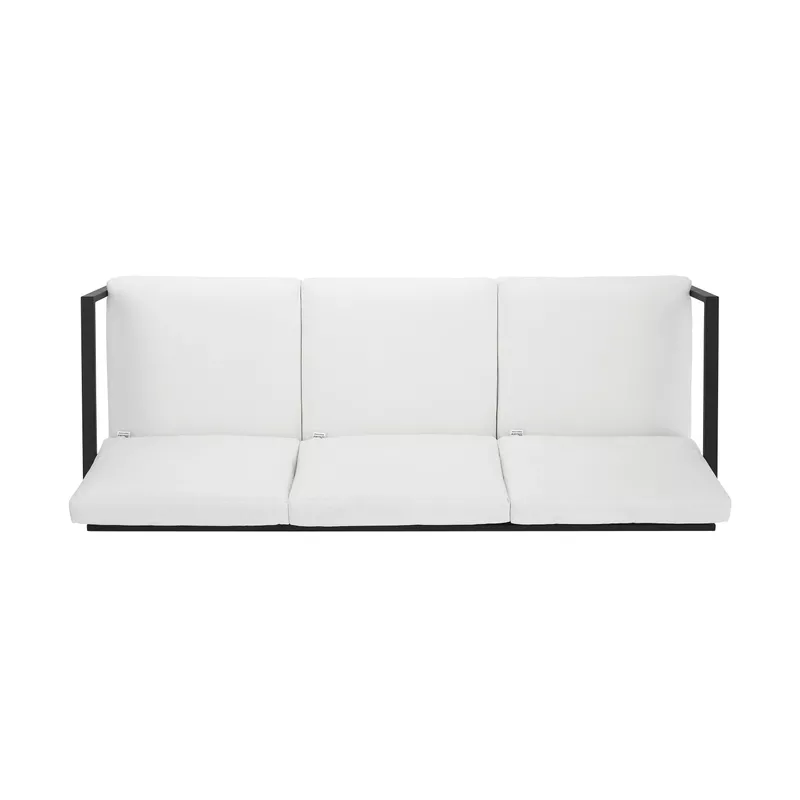 Albin Aluminum Outdoor 3 Seater Sofa White