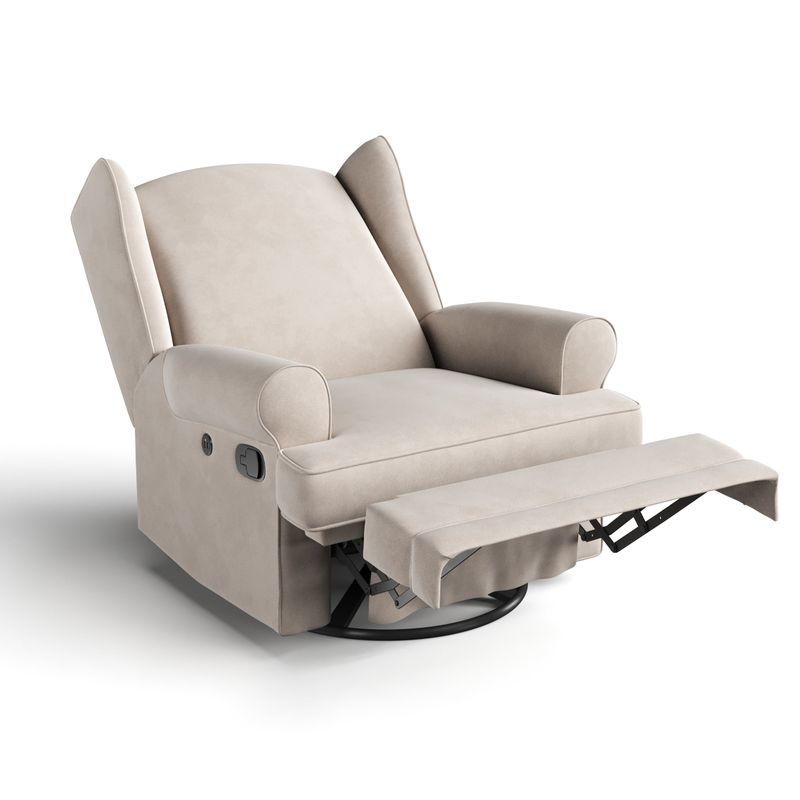 Storkcraft Serenity Wingback Upholstered Recline Glider - Ivory