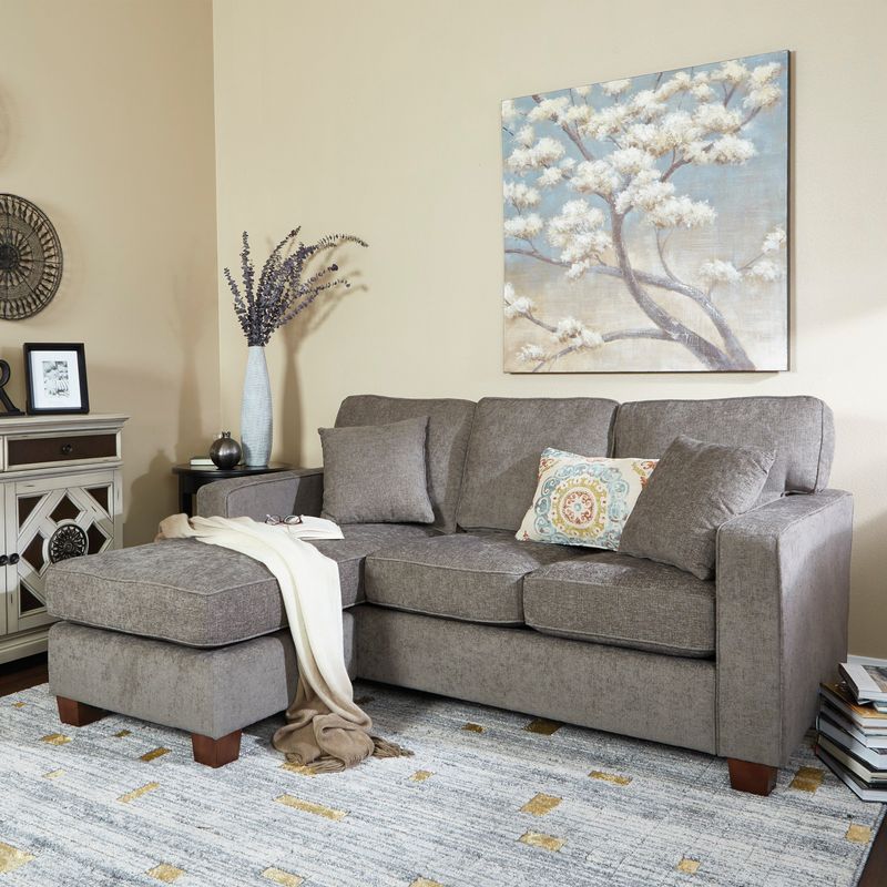 Copper Grove Cleome Reversible Chaise Sectional Sofa - Taupe