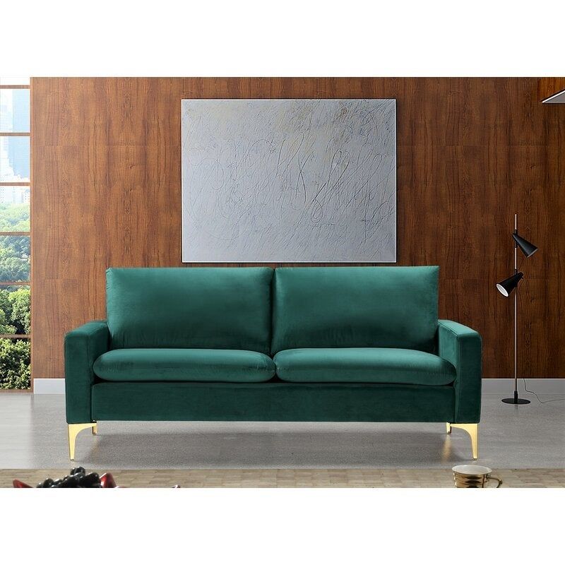 Buchan 2 Piece Velvet Living Room Set - Green