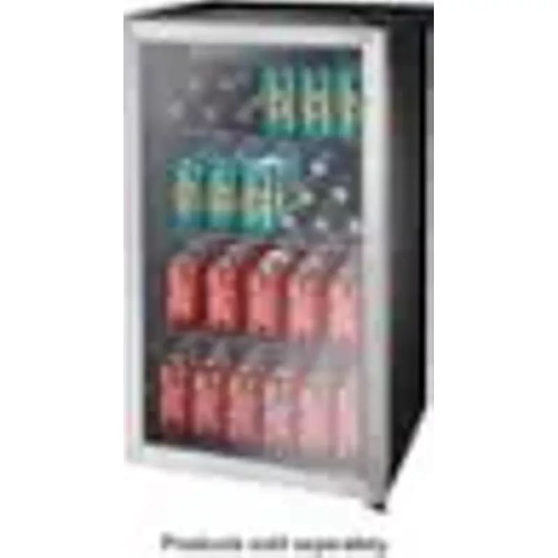 Insignia™ - 115-Can Beverage Cooler - Stainless Steel