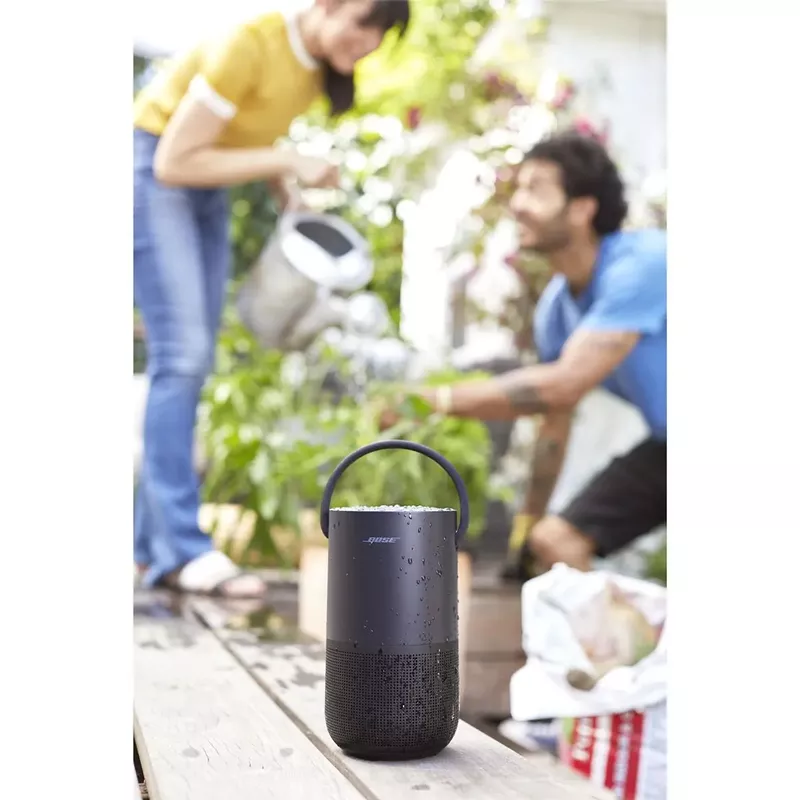 Bose - Portable Smart Speaker with built-in WiFi, Bluetooth, Google Assistant and Alexa Voice Control - Triple Black