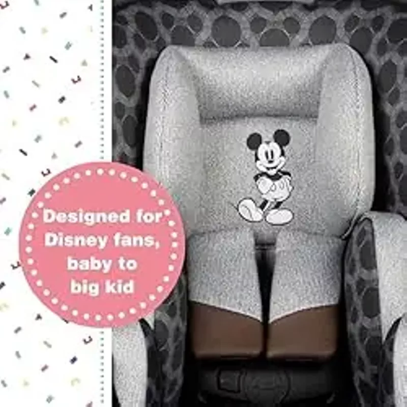Disney Baby Turn and Go 360 Rotating All-in-One Convertible Car Seat, Vintage Mickey Mouse