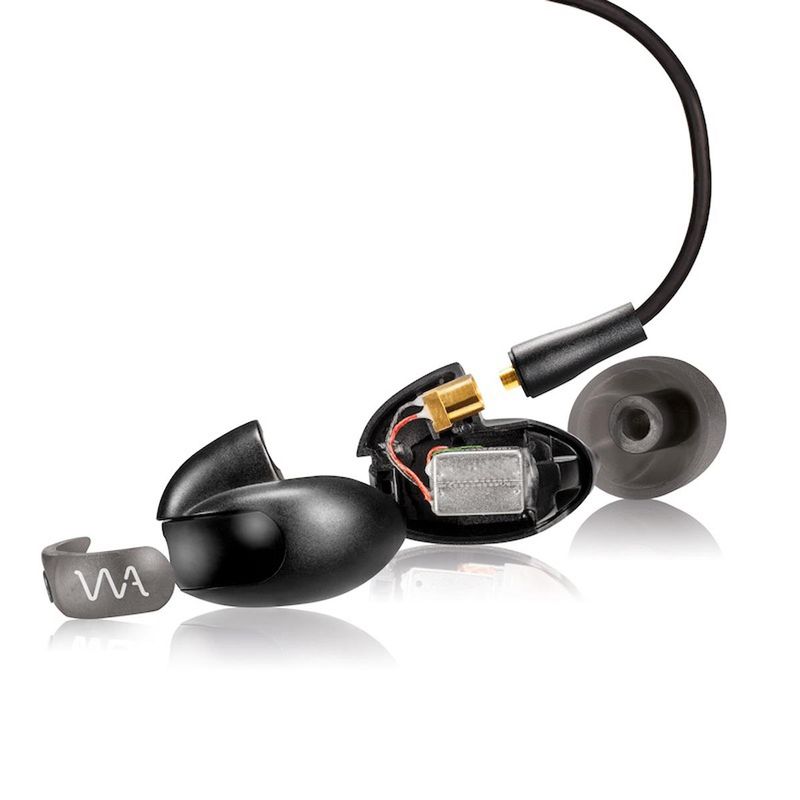 Westone W80-V3 Eight-Driver Universal-Fit In-Ear Earphones with High-Definition Silver MMCX Cable, Black