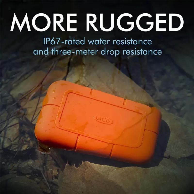 LaCie Rugged 1TB USB 3.2 Gen 2 Type-C External SSD