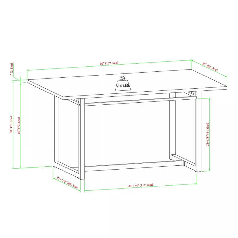 Walker Edison - Industrial Dining Table - Rustic Oak