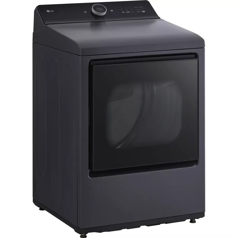 LG - 7.3 Cu. Ft. Smart Electric Dryer with Steam and EasyLoad Door - Matte Black