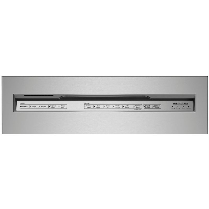 Alt View Zoom 14. KitchenAid - 24" Front Control Built-In Dishwasher with Stainless Steel Tub, PrintShield Finish, 3rd Rack, 39 dBA - Stainl