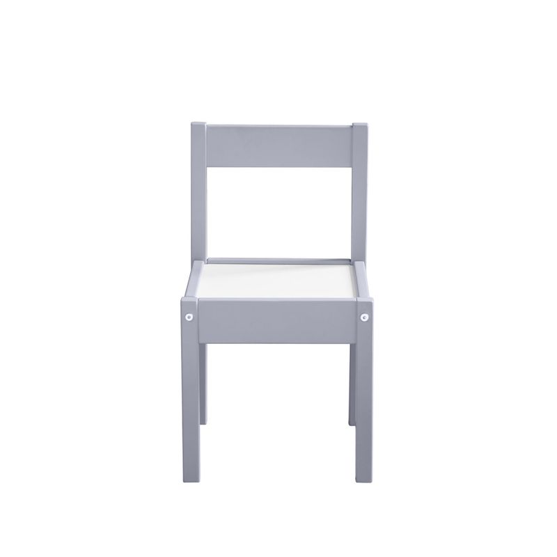 Avenue Greene Dreama 3-PC Kiddy Table & Chair Set - N/A - Kids table wet, grey and white