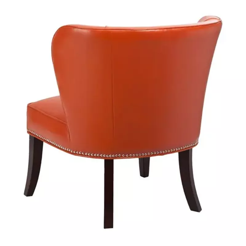 Orange Hilton Armless Accent Chair